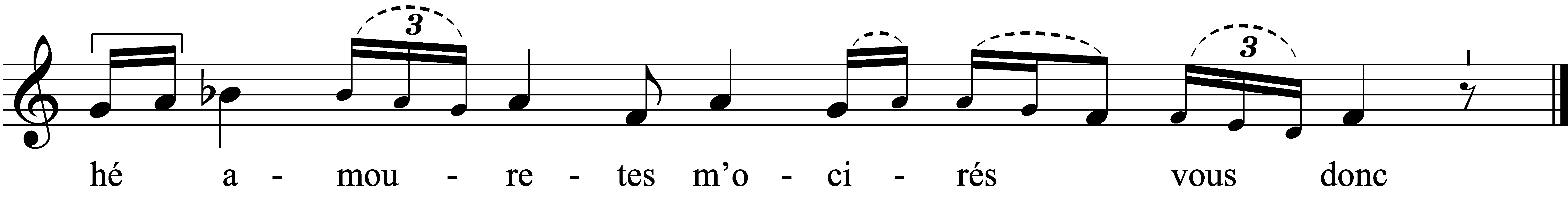Refrain musical notation
